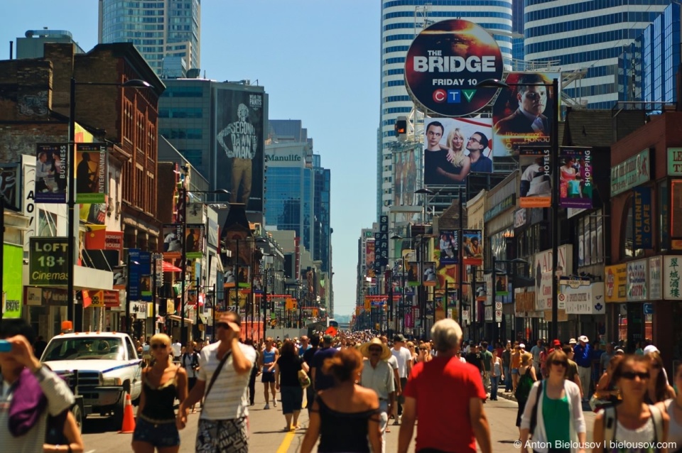 Yonge St. blocked for Toronto Pride Parade on July 4, 2010