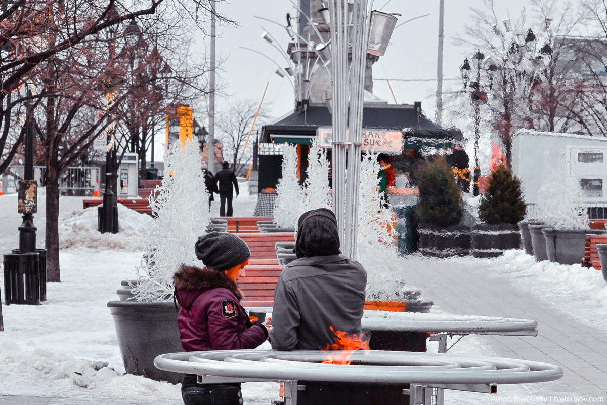 Cold winter in Montreal