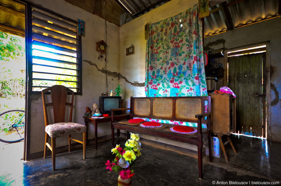 Cuban village house living room