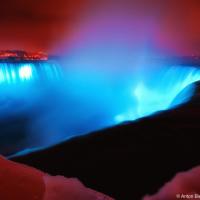 Niagara Falls winter night Niagara Falls winter night