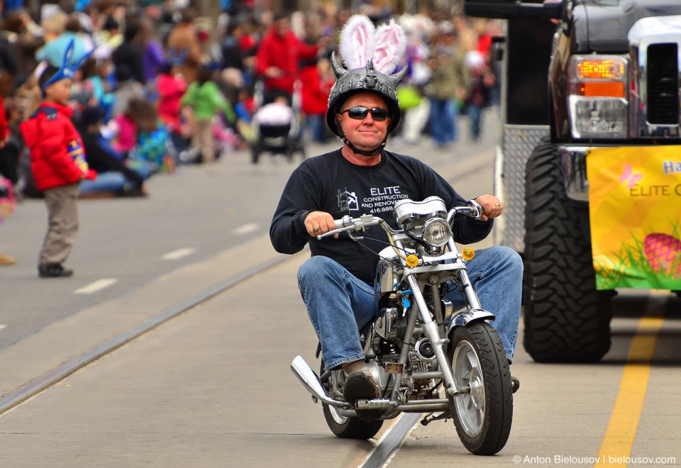 Bunny biker at Toronto Easter Parade