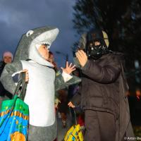 Halloween in Canada: Children in cotumes are ready to Trick or Treat Halloween in Canada: Children in cotumes are ready to Trick or Treat