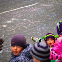 Children at the Santa Claus Parade, Toronto 2010 Children at the Santa Claus Parade, Toronto 2010