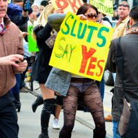 Toronto Slutwalk Girl with manifest Toronto Slutwalk Girl with manifest