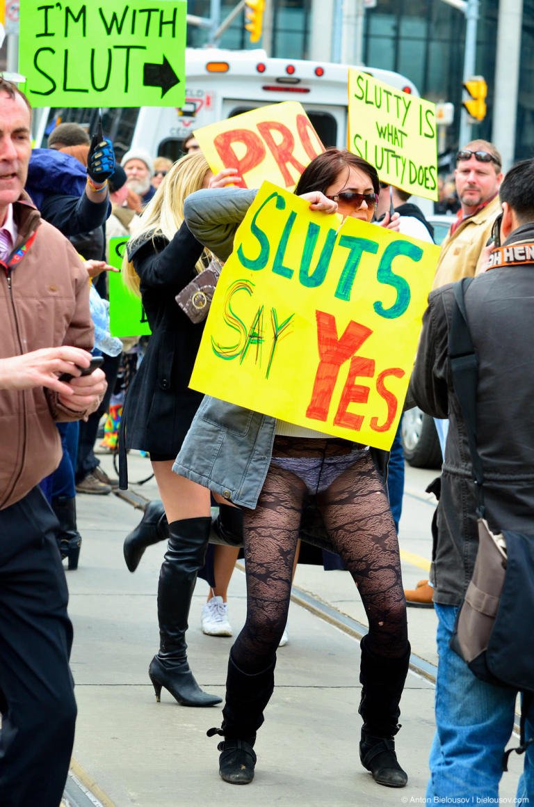 Toronto Slutwalk Girl with manifest 
