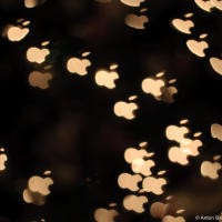 Apple logo shape bokeh Apple logo shape bokeh