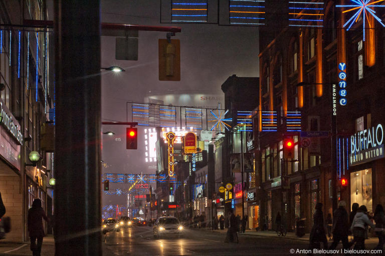 Christmas Decorations on Yonge Street, Toronto