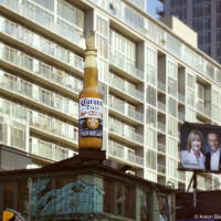 Corona beer bottle ad Corona beer bottle ad