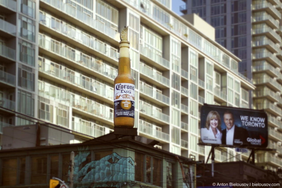 Corona beer bottle ad