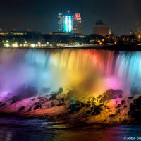 Niagara Falls at night, view from Canada Niagara Falls at night, view from Canada