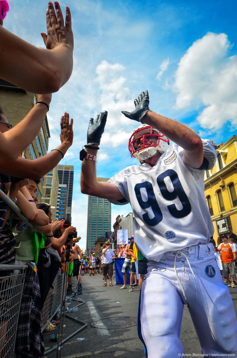 Football player gay at Toronto Pride Parade photos