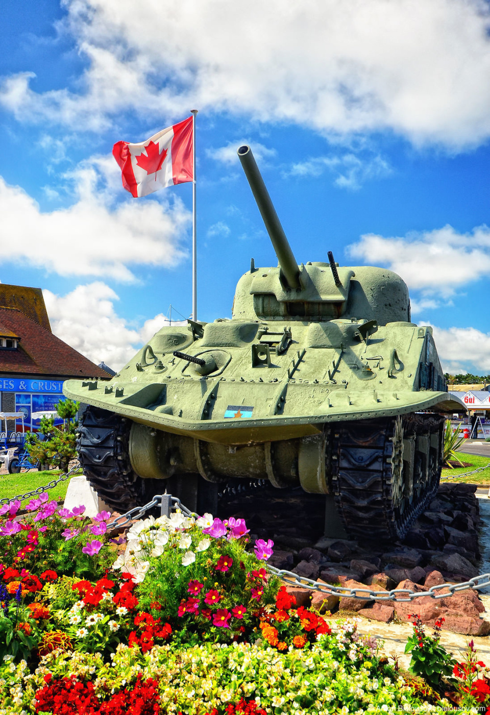 Canadian DDay Drown Sherman Tank monument