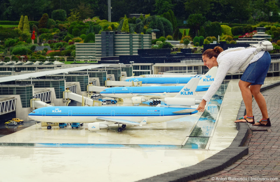 KLM Boeings in Airport Schiphol Miniature — Madurodam (The Hague, Netherlands)