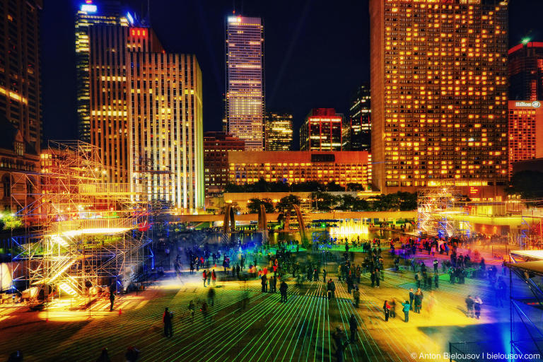 Nuit Blanche: Nathan Phillips Square Lazer Show