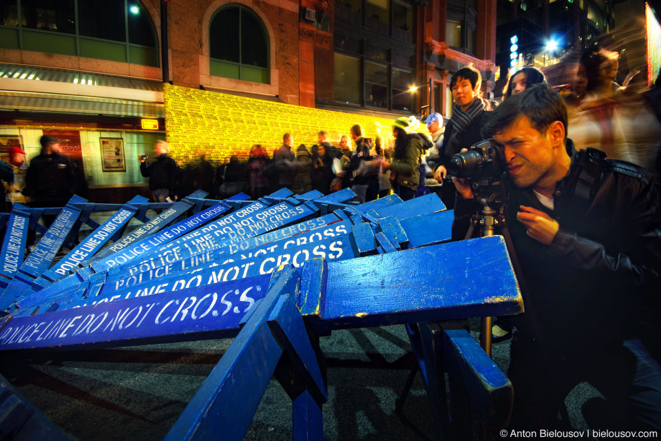 Nuit Blanche Toronto: Poice Barricades on Yonge St.