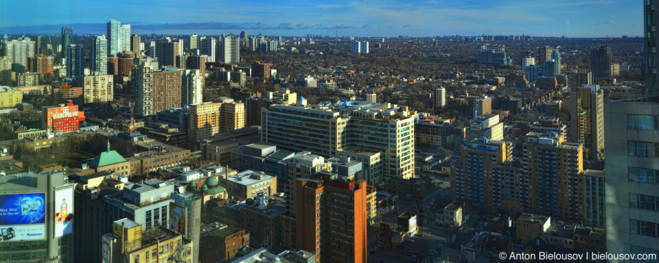 Toronto view north-east from 27th floor 250 Yonge St., Toronto, ON