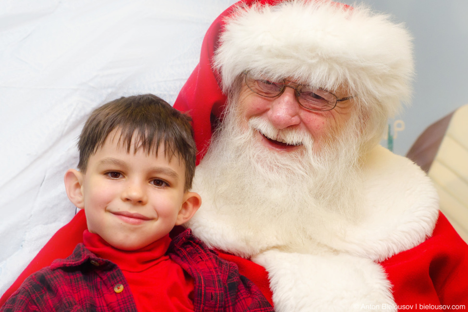 Anton on Santa's Knees