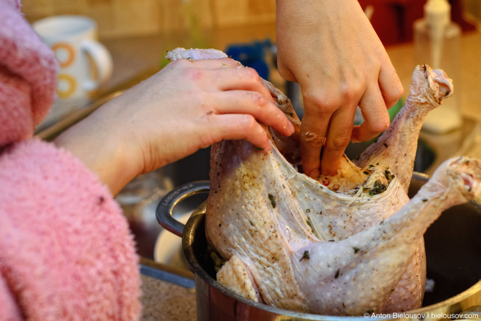 Сooking Stuffed Turkey