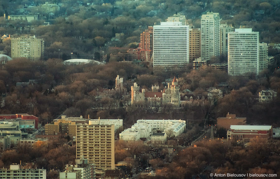 Casa Loma as seen from CN Tower