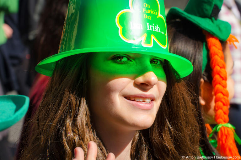 Hat reflections at Toronto St. Patrick Parade