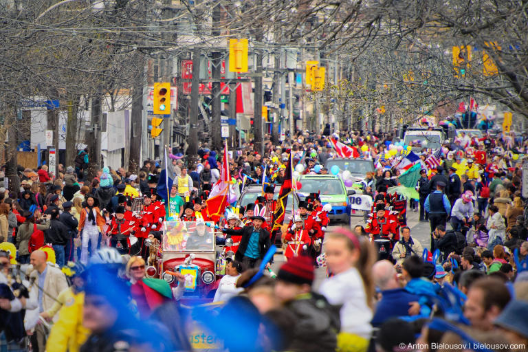 Toronto Easter Parade going through Queen St. East