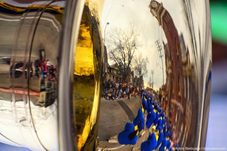 Easter parade reflection in a Tube