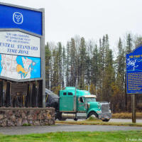 Central Standard Timezone Border Sign Central Standard Timezone Border Sign