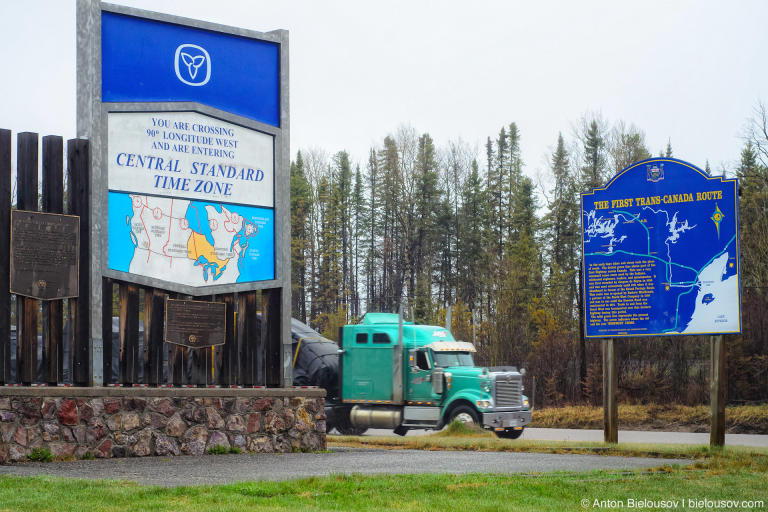 Central Standard Timezone Border Sign