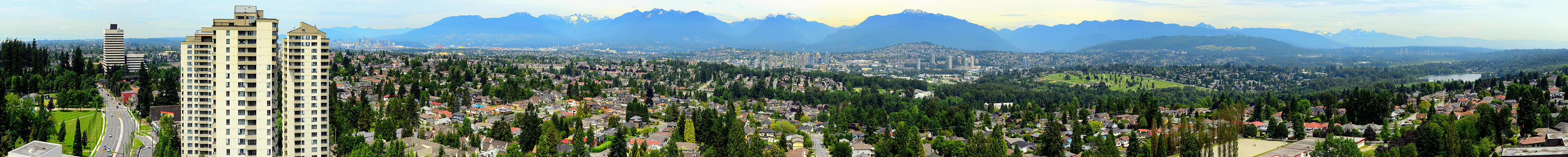 Vancouver panorama from my balcony in Burnaby, BC