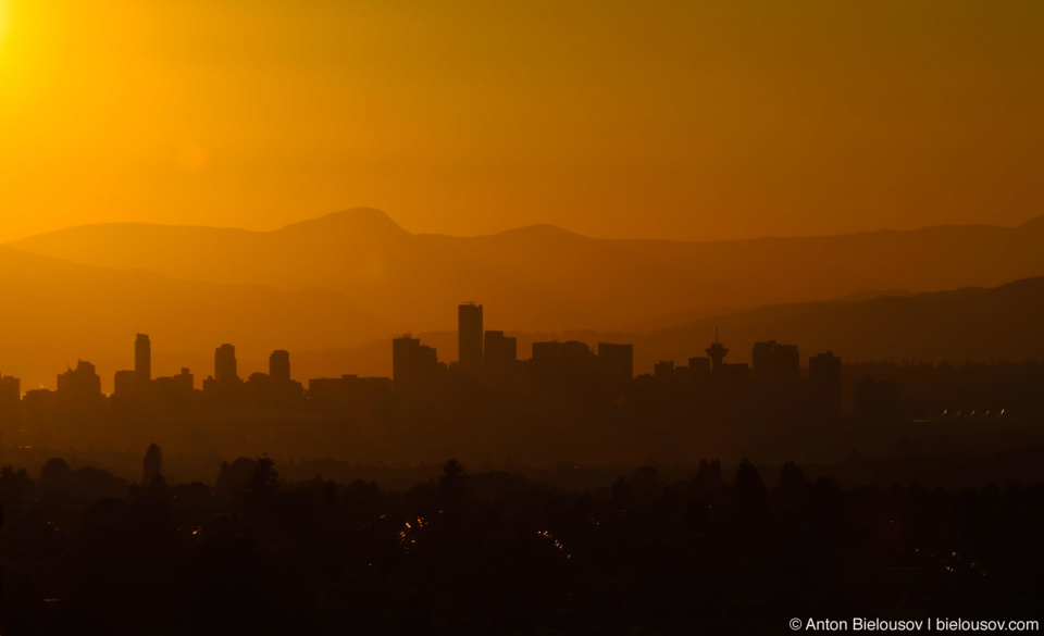 Vancouver Downtown sunset landscape