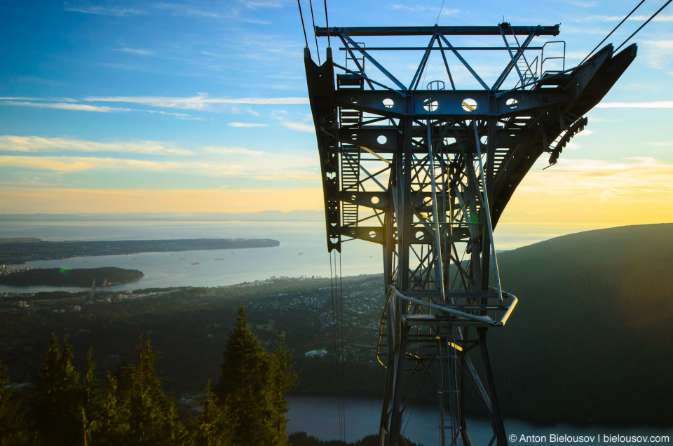 Опора подъемника на Grouse Mountain