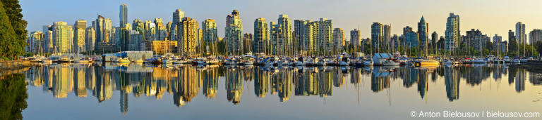 Vancouver downtown West End waveform panorama