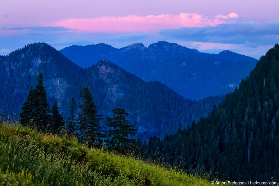 Сиреневый закат на Grouse Mountain