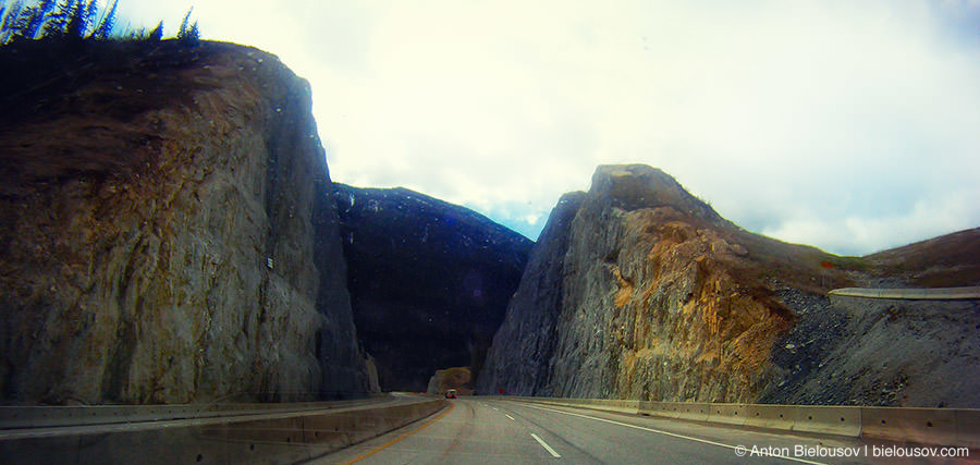 Rock gates on Trans Canada Highway