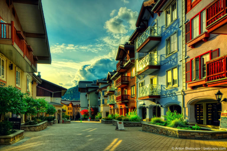 Sun Peaks, BC village downtown