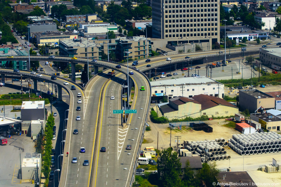 Aerial photo: Grant McConachie Way (Vancouver, BC)