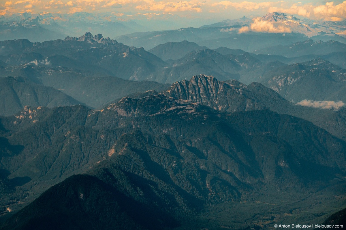 Путешествия: Канада из окна самолета: vancouver north shore mountains