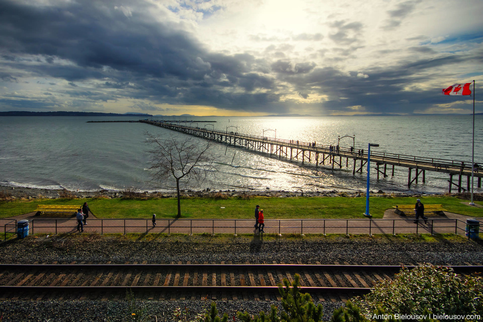 Вид на Тихий Океан с набережной White Rock, BC