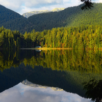 Отражения в озере Sasamat Lake Отражения в озере Sasamat Lake