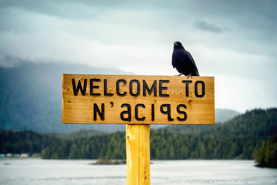 Welcome to N'aciqs' sign in Tofino