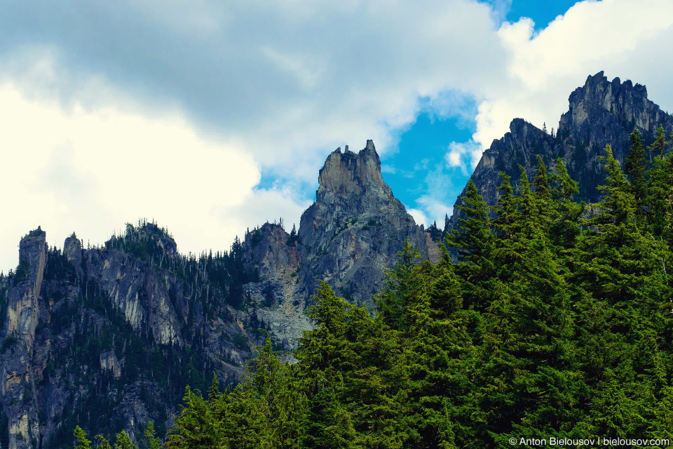 Rocky Flora Peak as seen from Lindeman Lake