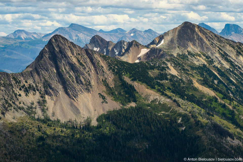 Вид с вершины горы Frosty Mountain, Manning Provincial Park, BC