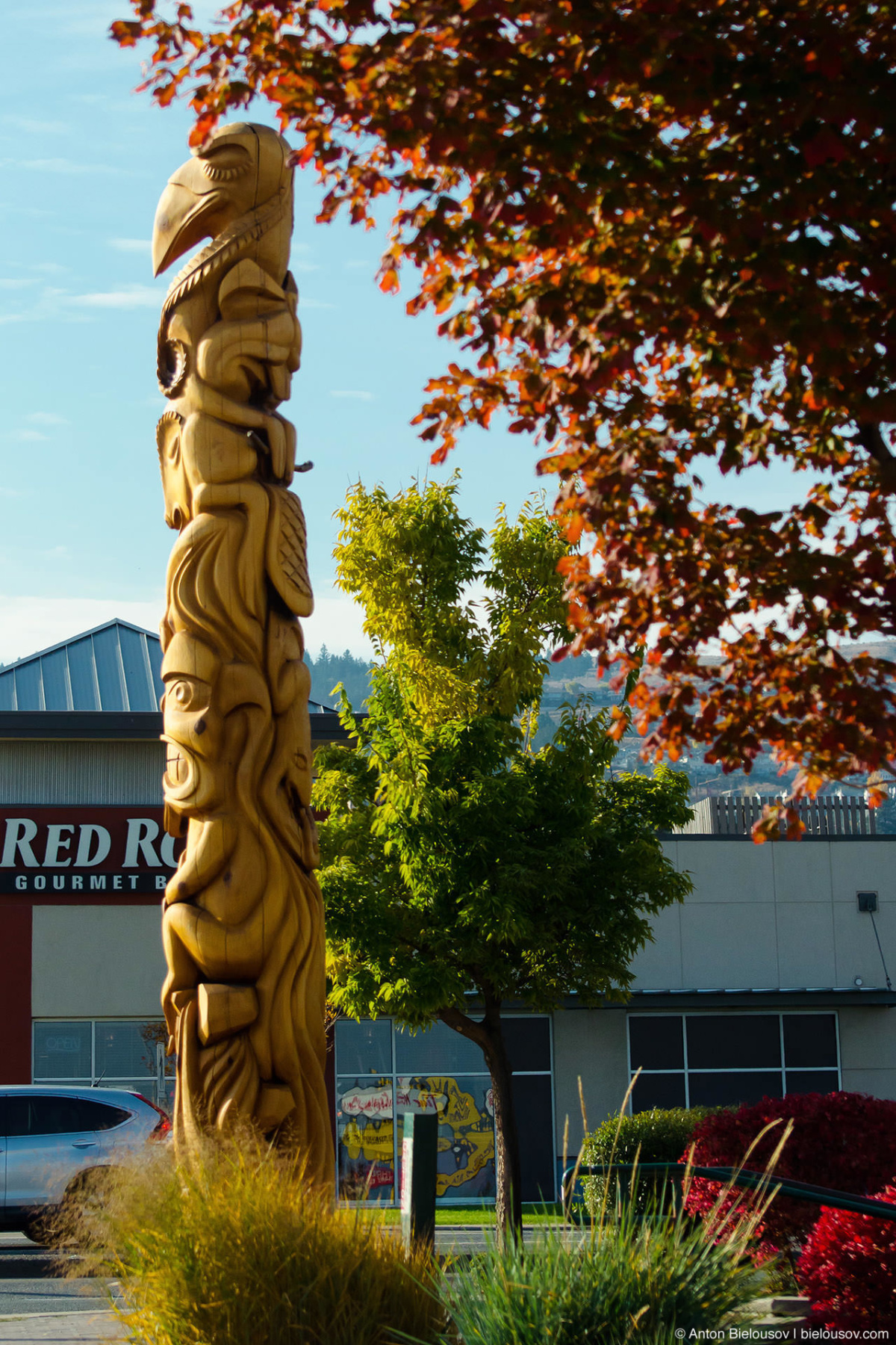 Totem pole in Kamloops, BC