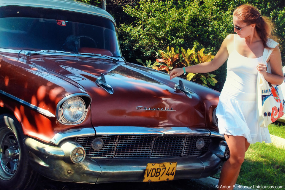 Classic chevy taxi on Cuba