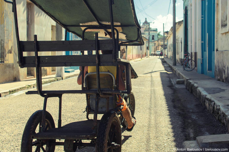 Городское такси — это тоже велосипед. Remedios, Cuba