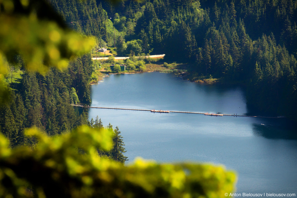 Sasamat lake from Sendero Diez Vistas trail viewpoint