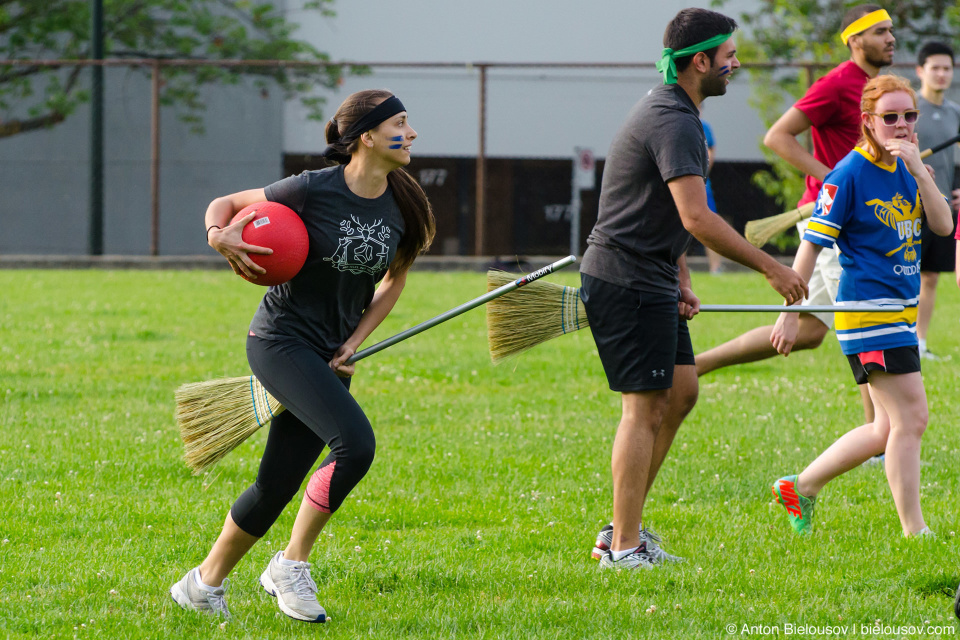 Quidditch beater with bludger ball