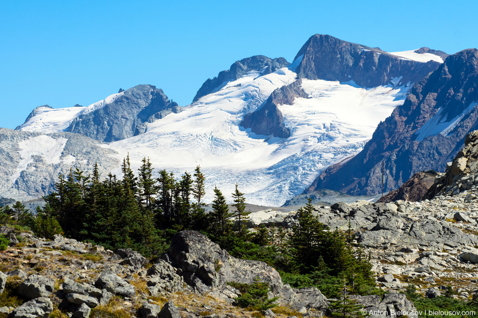 Вид на ледник, Whistler, BC