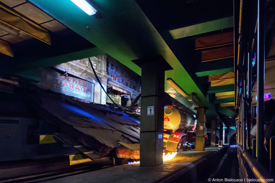 Metro Station Earthquake at Universal Studios Backlot, Hollywood, CA