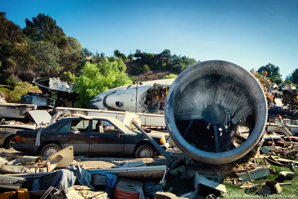 Boeing-747 Crash Site from War of the Worlds at Universal Studios Backlot, Hollywood, CA